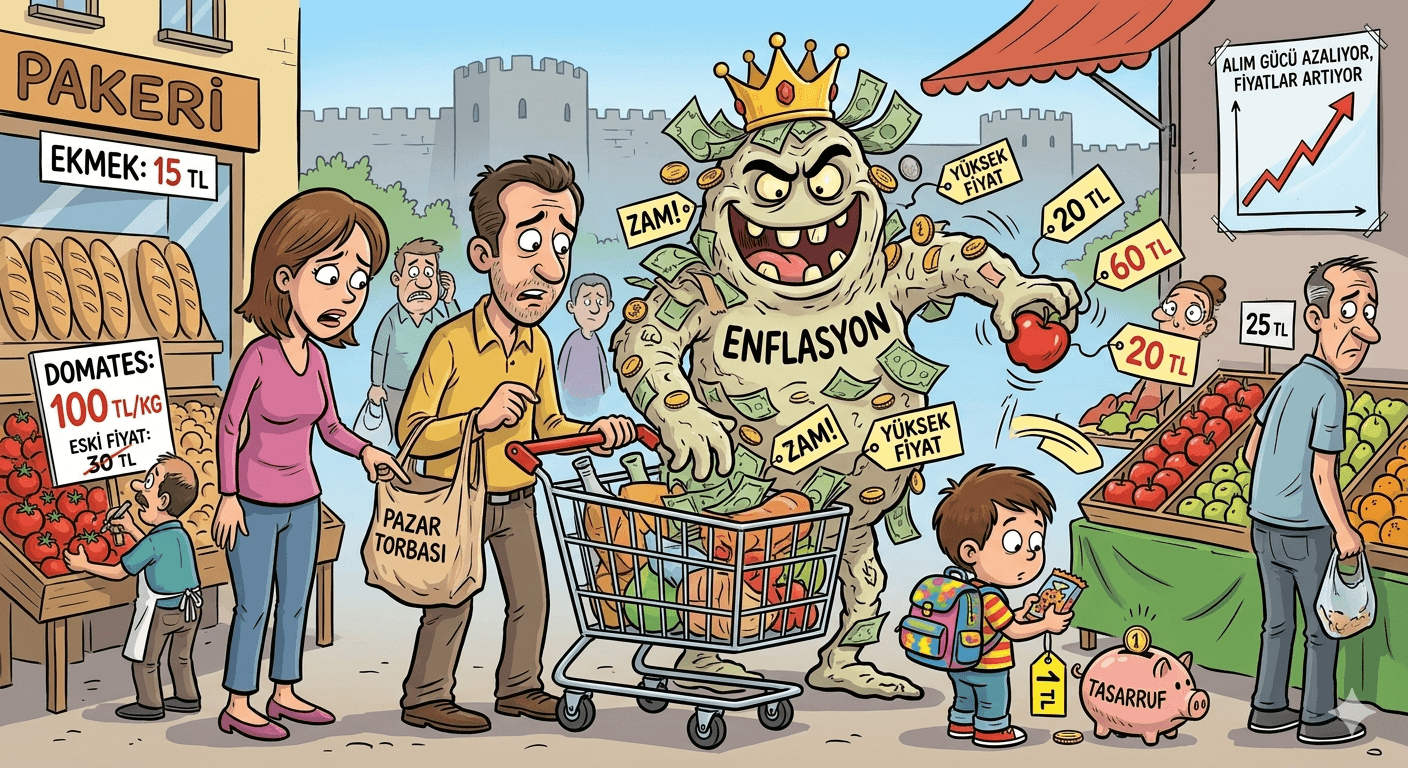 FİYAT ETİKETLERİNİN GÖLGESİNDE BİR YAŞAM; ENFLASYON